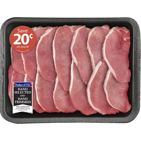 Pork Center Cut Loin Chops Thin Boneless Family Pack