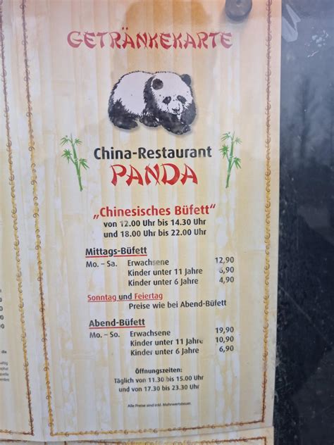 Menu at China Restaurant Panda, Kehl