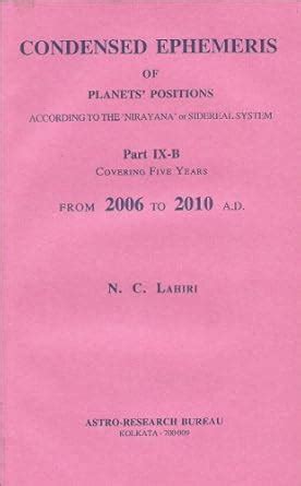 Amazon.in: Buy Lahiri Condensed Ephemeris From 2006-2010 Book Online at ...