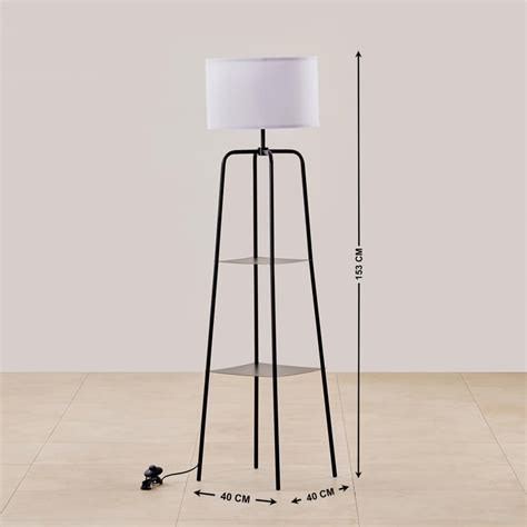 Buy Fluorescence Glint Metal Floor Lamp with Shelves from Home Centre ...