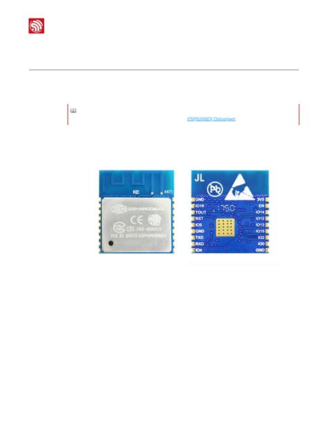 ESP-WROOM-02 Datasheet by DFRobot | Digi-Key Electronics