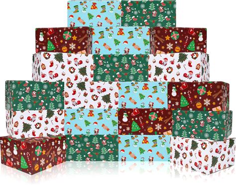 Amazon.com: Cholemy 20 Pack Christmas Shipping Boxes Xmas Gift Boxes ...