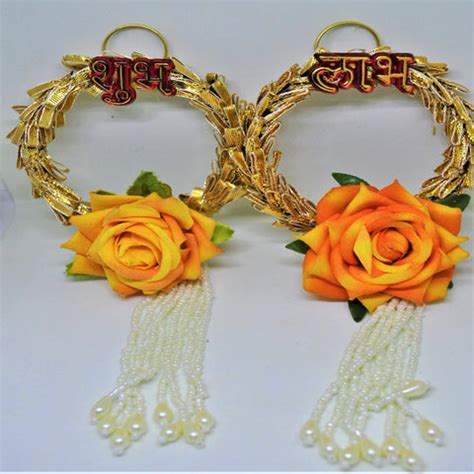 Shubh Labh Rose Flower Wall Hanging - Oxyroots Handicraft