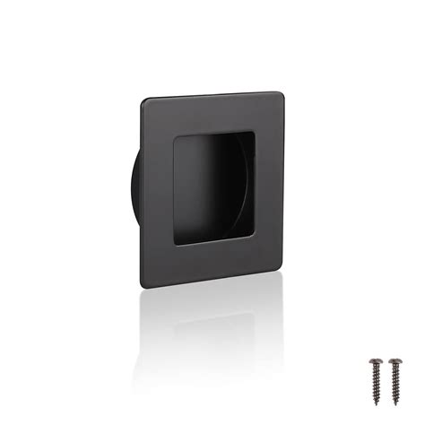 Knobwell 10 Pack Black Flush Pull Sliding Closet Door Finger ...