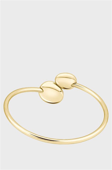 BOSS - Gold-tone bangle with pebble-style nuggets - Gold tone