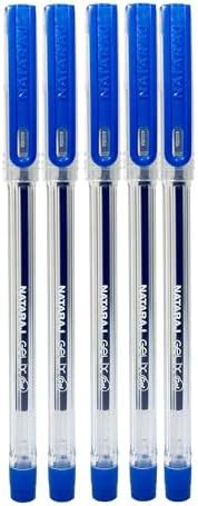 Nataraj Gelix Gel Pens - Pack of 5, Blue : Amazon.in: Office Products