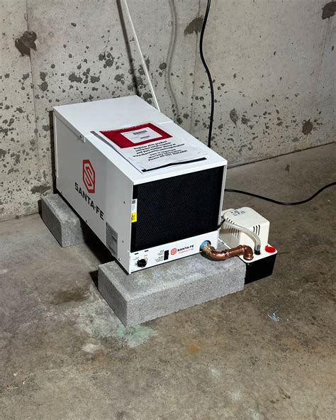 Pine Ridge Plumbing | Santa- Fe compact 70 dehumidifier with condensate ...