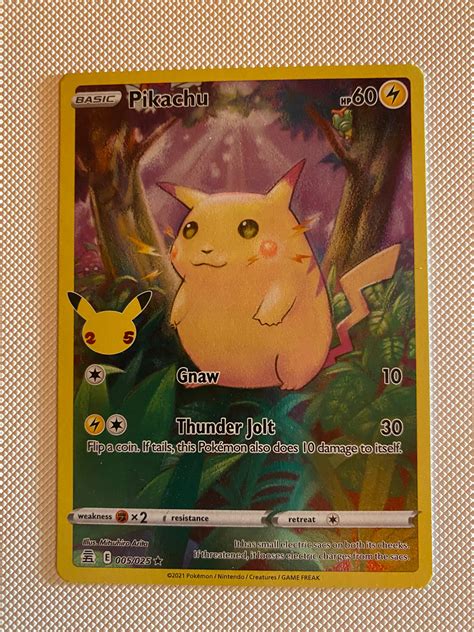 Pikachu Full Art - 005/025 Celebrations 25th Anniversary Pokemon Card