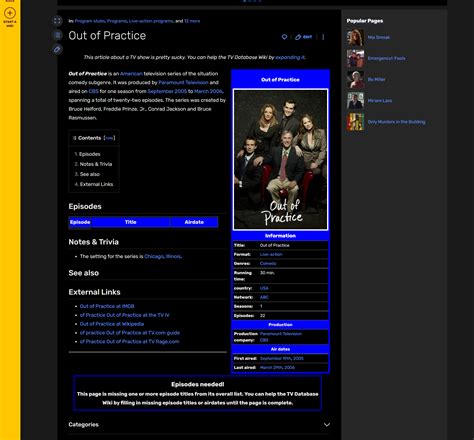 Out of Practice (2005–06) sitcom fam of doctors - 20 of 22 eps : Joe ...