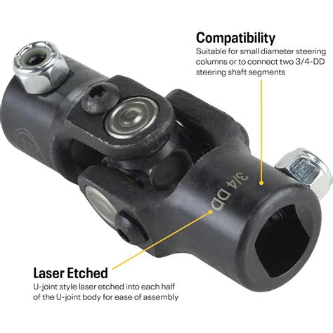 Universal Steering U-Joint, 3/4 Inch DD to 3/4 Inch DD
