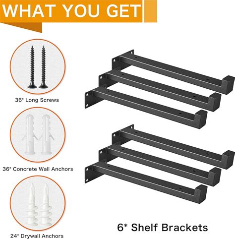 EZYDECOR 6Pcs Floating Shelves Brackets Heavy Duty India | Ubuy