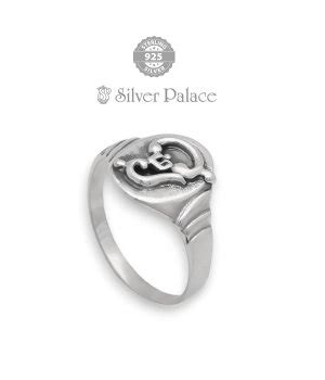 Sterling Silver Radhe Collection Om Design For Men - Silver Palace