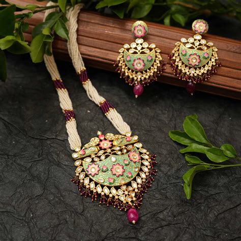 Kundan Long Necklace & Polki Long Necklace for Women – Page 2