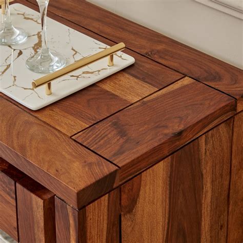 Buy Adana Grand Sheesham Wood Sideboard - Brown from Home Centre at ...