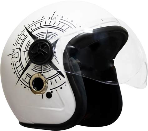 Vega Jet ISI DOT Certified Gloss Finish Open Face Helmet for Men and ...