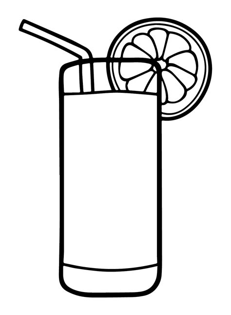 Orange Juice Coloring Page - Free Printable Coloring Pages