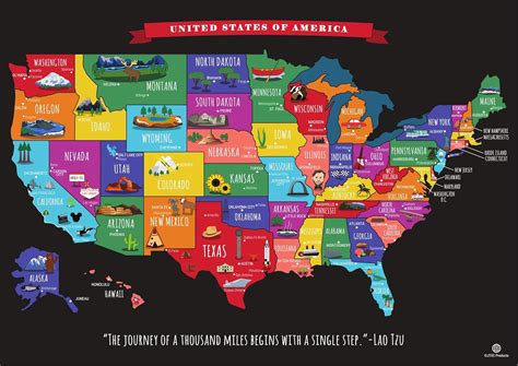 Usa Travel Map Travel Map® Of The USA Black〛Buy Scratch Map USA
