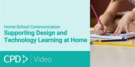 How to Talk about Supporting Design and Technology Learning at Home: