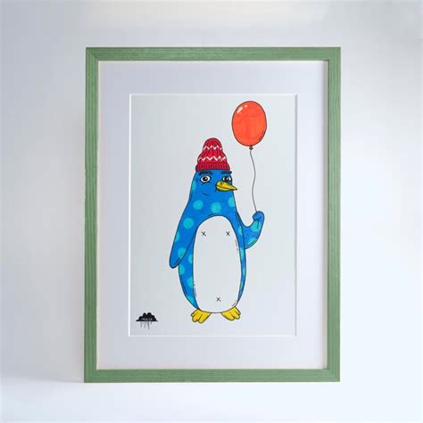 アートインテリア(ミュラート)/A4：紙_MU-A4-75_Pablo the Penguin | MULGA THE ARTIST ASIA