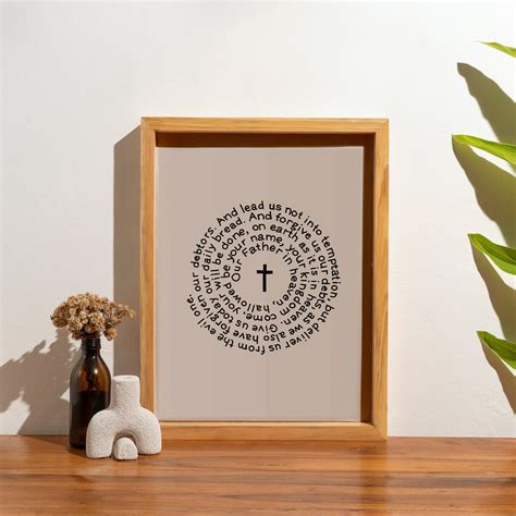 Lord's Prayer Printable, Matthew 6:9-13, Our Father in Heaven, Bible ...