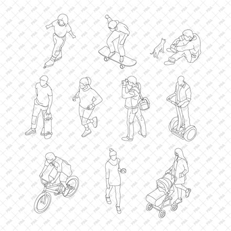 CAD, Vector Isometric Street People
