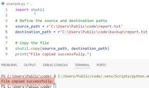 Image result for Python Program to Copy One File to Another