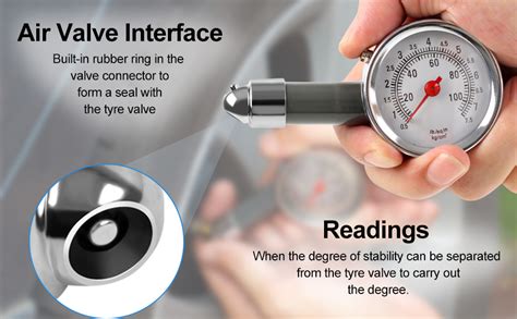 Car 100 PSI Analog Meter Tire Pressure Gauge Meter Vehicle Tester Tyre ...