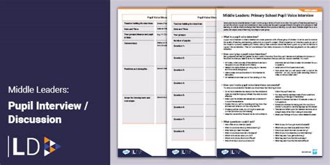 Middle Leaders: Pupil Voice Interview | Children Interviews