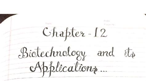 Chapter 12: Biotechnology and Its Applications (GH 12) - Studocu