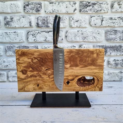 Olive Wood Magnetic Knife Holder - Frolic Flock