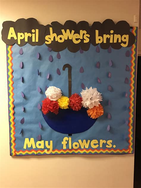Spring bulletin board. April showers bring May flowers! | Spring ...