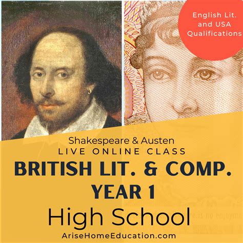 British Lit & Comp Year 1-Shakespeare & Austen - Live Class