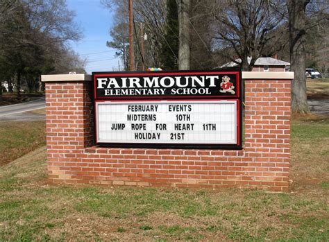Changeable Copy / Letter Board School Sign, Fairmount Elementary School ...