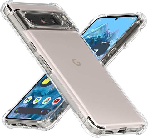 For Google Pixel 8A 8 6A/7A/7Pro Case,Clear Silicone Shockproof Gel ...