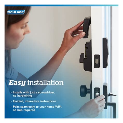 Schlage BE489WB Encode Matte Black Smart Lock Electronic Deadbolt with ...