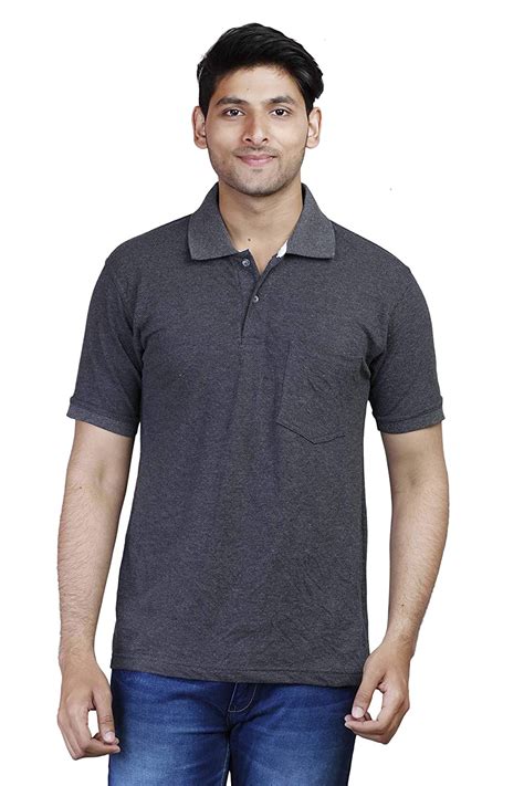 Men's Dark Grey Polo T-shirt