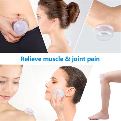 QISEEYA 6 Pieces Cupping Therapy Set-Silicone Cupping Therapy,3 Sizes ...