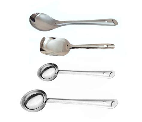 ESS KAY Pack of four high quality stainless steel serving spoons Pack ...