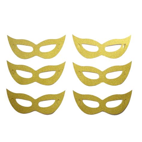 Wanna Party Mardi Gras Masquerade Mask I Golden Paper Eye Masks Set for ...