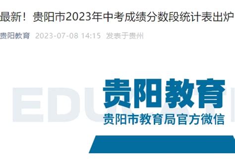 2023年贵州贵阳中考成绩查询时间7月8日下午 三种渠道可查分