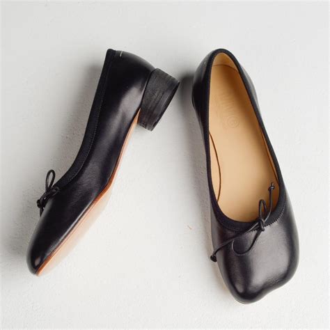 MM6 Margiela Anatomical Ballerina Shoes. Black size... - Depop