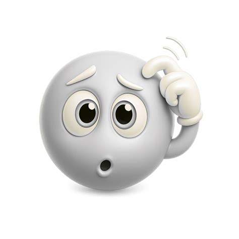 Scratching Head PNG Emoji Transparent, Vector, 3D Images ClipArt ...