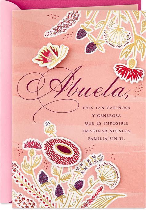 Amazon.com : Hallmark VIDA Spanish Mothers Day Card for Grandma ...