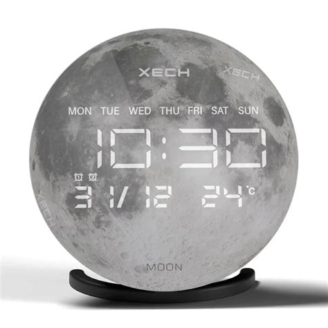 Xech Solaris X Moon Desktop Clock Speaker