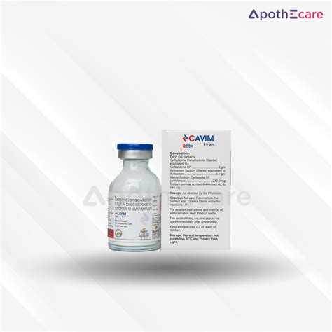 Buy Cavim 2.5gm Injection Online: Uses, Price, Dosage, Side Effects