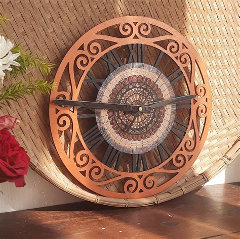 Buy Hand Painted Wall Clock - Metallic Online on Brown Living | Wall Decor