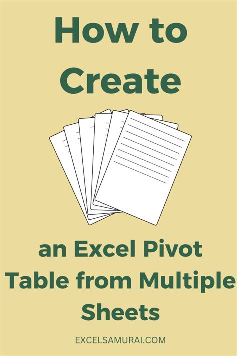 Excel Pivot Table From Multiple Sheets 的图像结果