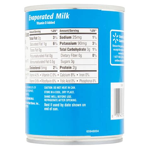 Evaporated Milk Nutrition Value at Ty Pace blog