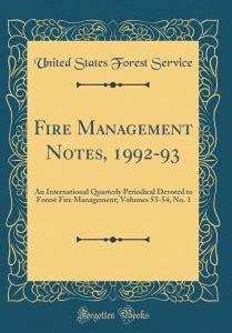 Fire Management Notes, 1992-93: Buy Fire Management Notes, 1992-93 by ...