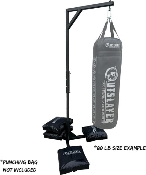 Outslayer Heavy Duty Punching Bag Stand -6.8ft Heavy Bags up to 350lbs - Made in USA - Unfilled ...